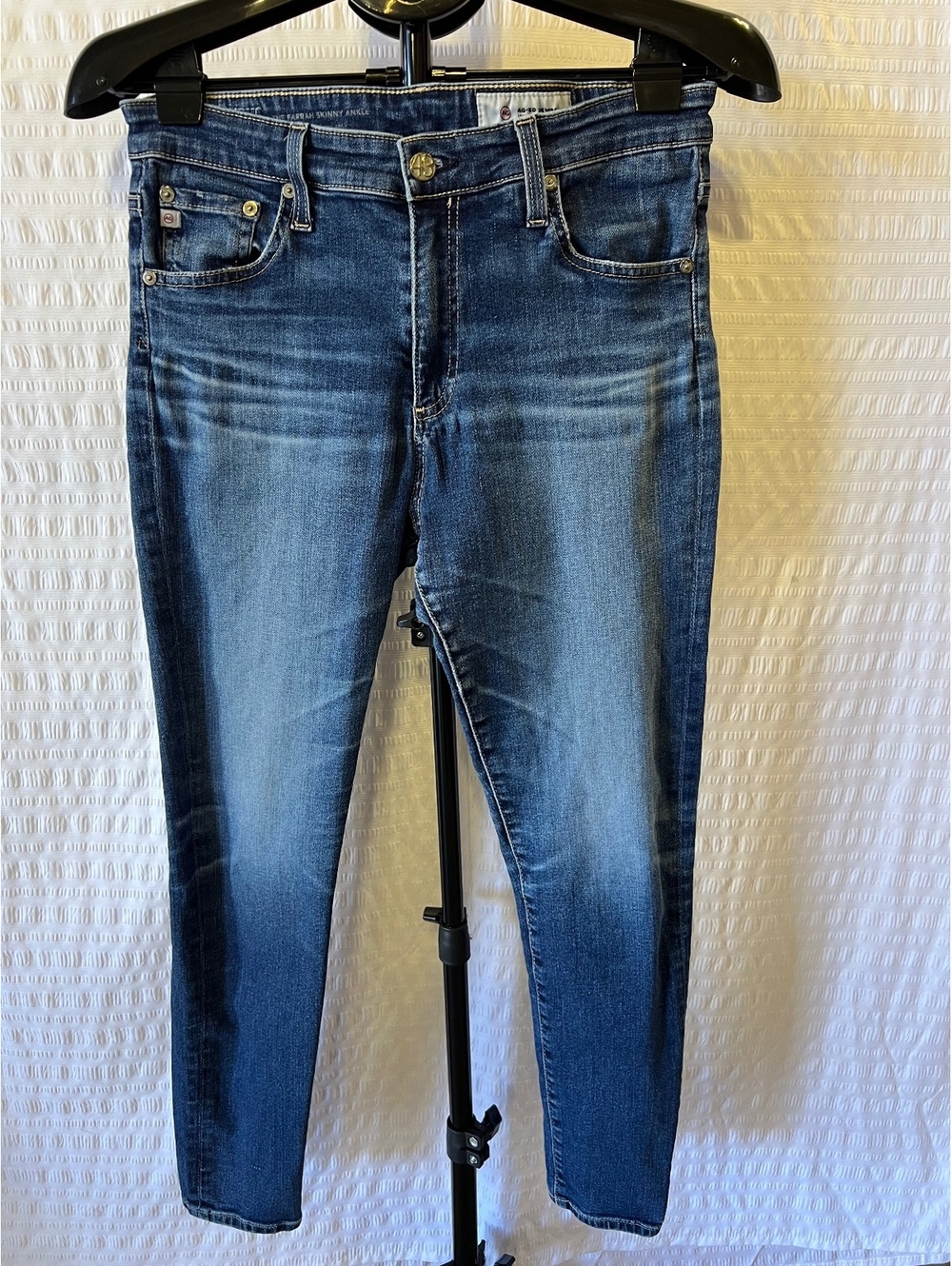 AG Adriano Goldschmied The Farrah Skinny Ankle Jeans 30R Blue Denim